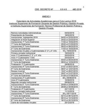 Calendario Académico 2019