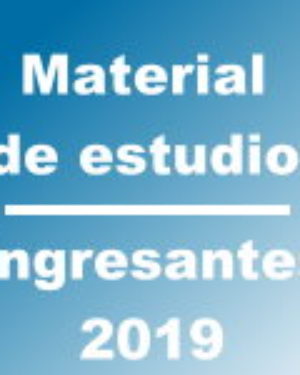 Material de estudio para ingresantes 2019