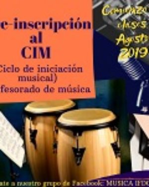 Preinscripción al Profesorado de Música – Agosto 2019
