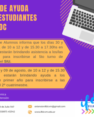 Mesa de ayuda para estudiantes del IFDCVM