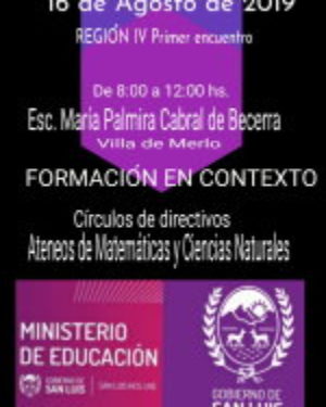 Formación en contexto: Círculos de directivos. Ateneos de Matemáticas y Ciencias Sociales