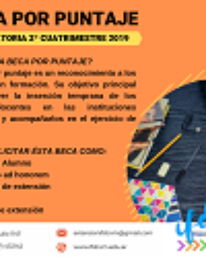 Beca por puntaje – convocatoria 2° cuatrimestre 2019