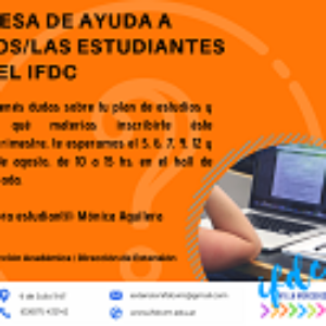 Mesa de ayuda a los/las estudiantes del IFDC V. Mercedes