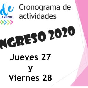 Cronograma de actividades «Ingreso 2020»