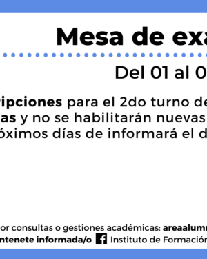 Mesa de exámenes