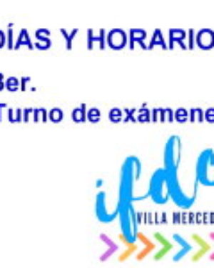 Cronograma de exámenes del 3er. Turno