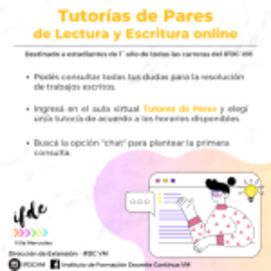 Tutorías de Pares de Lectura y Escritura online