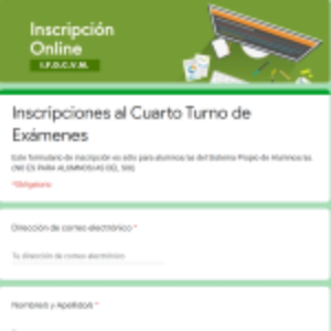 Formulario Inscripciones 4°Turno S.A.P