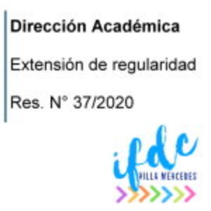 Resolución académica N° 37/2020. Extensión de regularidad