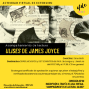 Actividad virtual de extensión Acompañamiento de lectura: Ulises de James Joyce