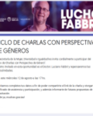 Ciclo de charlas con perspectivas de género