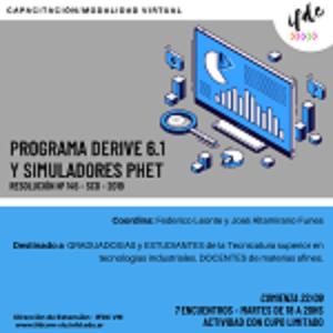 Capacitación / Modalidad virtual: «Programa Derive 6.1 y Simuladores Phet”