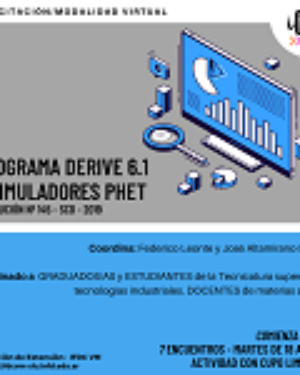 Capacitación / Modalidad virtual: «Programa Derive 6.1 y Simuladores Phet”