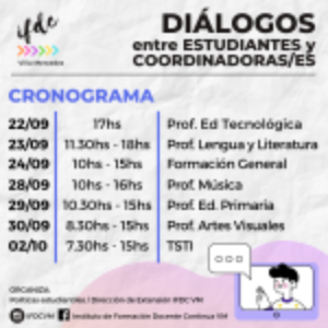 DIÁLOGOS entre ESTUDIANTES y COORDINADORAS/ES