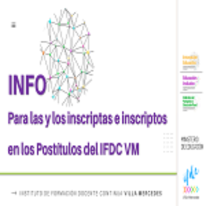 Postítulos. Información importante