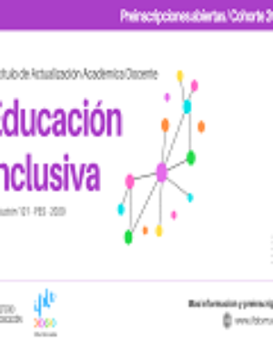 Postítulo «Actualización Académica Docente en Educación Inclusiva» (RES. 121-PES-2020).