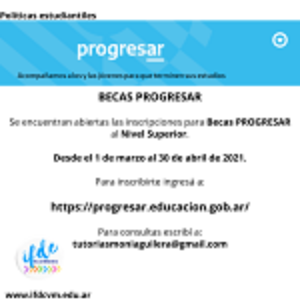 Inscripciones abiertas para las Becas Progresar para el Nivel Superior