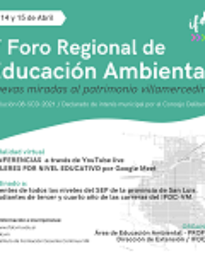 V Foro Regional de Educación Ambiental. 13, 14 y 15 de abril de 2021.
