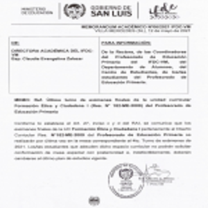 Memo Académico N° 06/2021