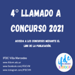 4° llamado a concurso 2021