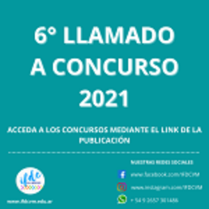 6° llamado a concurso 2021