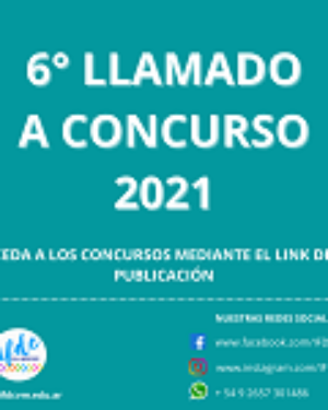 6° llamado a concurso 2021