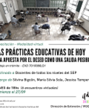 Capacitación: «Las prácticas educativas de hoy y la apuesta por el deseo como una salida posible»