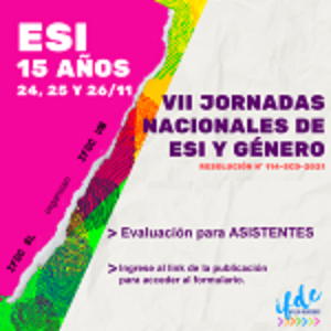 Evaluación para ASISTENTES a las VII Jornadas Nacionales de ESI y Género 2021.