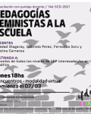 Capacitación: «Pedagogías Feministas a la Escuela» (Res 146-SCD-2021)