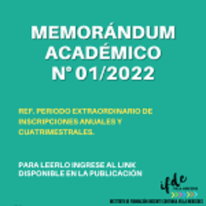 Memorándum académico N° 01/2022