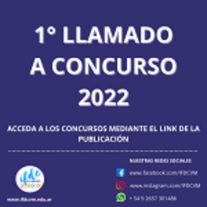 1° llamado a concurso 2022