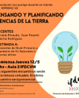 Capacitación: «Pensando y planificando Ciencias de la Tierra».