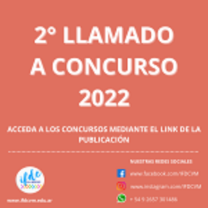 2° llamado a concurso 2022