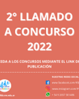 2° llamado a concurso 2022