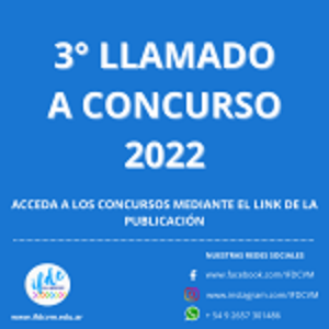 3° llamado a concurso 2022