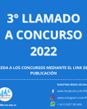 3° llamado a concurso 2022