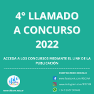 4° llamado a concurso 2022