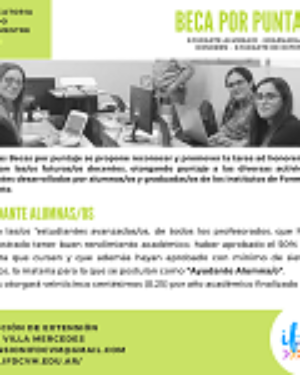 Becas por puntaje para el 2do cuatrimestre 2022