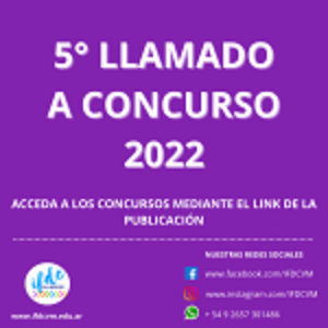 5° llamado a concurso 2022