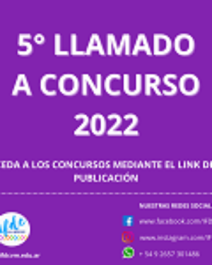 5° llamado a concurso 2022