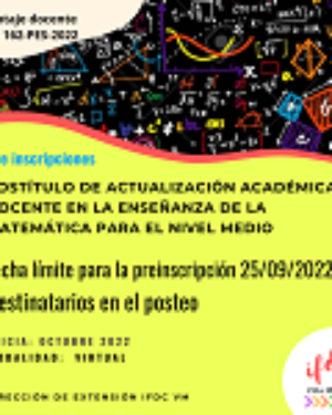 Postítulo de «Actualización Académica Docente en la Enseñanza de la Matemática para el Nivel Medio».
