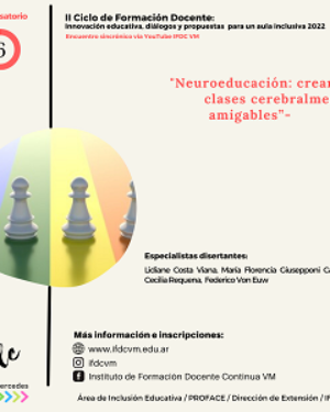 Conversatorio «Neuroeducación: creando clases cerebralmente amigables».