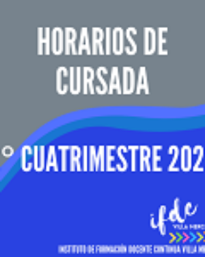 Horarios de cursada: 2° cuatrimestre 2022