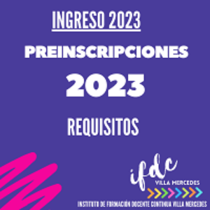 Preinscripciones 2023. Requisitos.