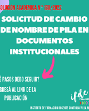 Solicitud de cambio de nombre de pila en documentos institucionales.