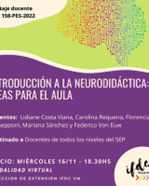 Capacitación: INTRODUCCIÓN A LA NEURODIDÁCTICA: ideas para el aula