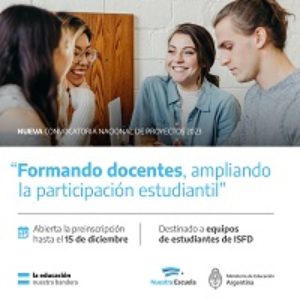 Convocatoria nacional 2023 destinada a estudiantes de formación docente.