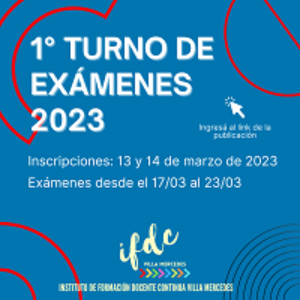 1° Turno de exámenes 2023