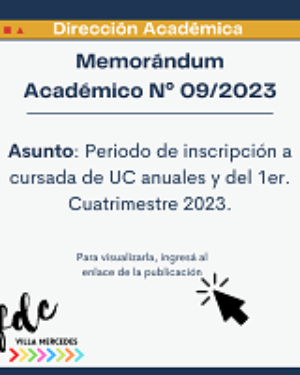 Memorándum Académico N° 09/2023