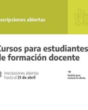 Nuevos cursos para estudiantes de formación docente